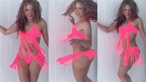 shakira proves hips don t lie gyrating in bikini but fans divided over ‘hanging bits daily star