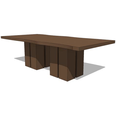 A dining table sketch with some dimensions. Dining Tables : Revit families, Modern Revit Furniture ...