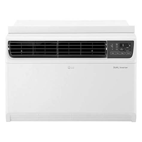 This ultra quiet unit operates at 44 db in sleep mode, almost as quite as a library. LG 14,000 BTU Dual Inverter Window Air Conditioner with ...