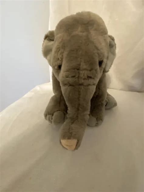 Wild Republic 12 Gray Asian Elephant Plush Stuffed Animal Toy Safari