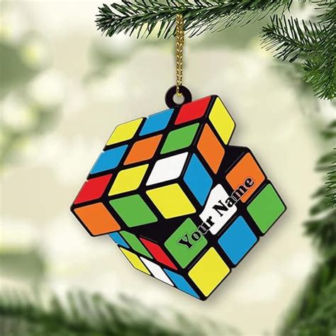 Personalized Rubiks Cube Ornament Rubik Cube Christmas Etsy