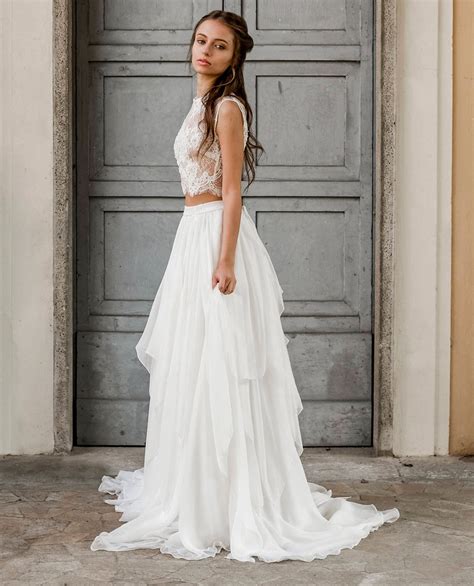 Two Piece Wedding Dress Boho Whimsical And Elegant Comfy Haven