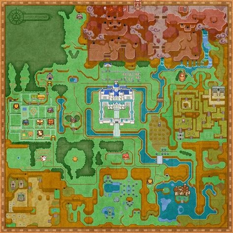 Zelda A Link Between Worlds Hyrule Map