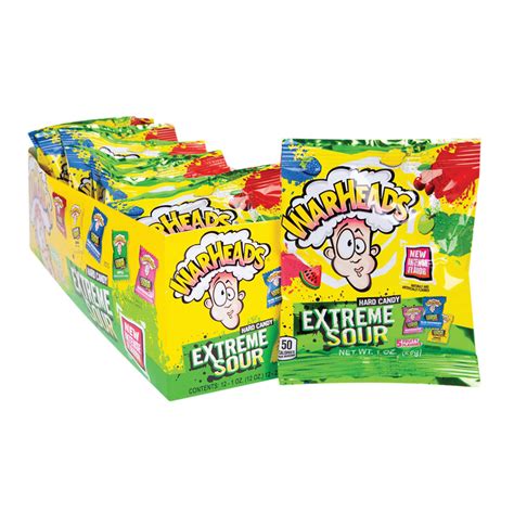 Warheads Extreme Sour Assorted Hard Candy 1 Oz Bag
