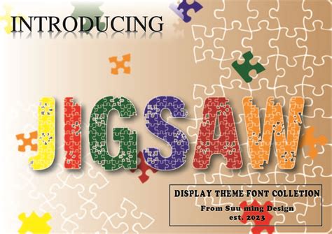 Jigsaw Font By Suming Kreatif · Creative Fabrica