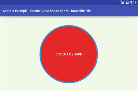 Circle Shape Xml Android Jigopost