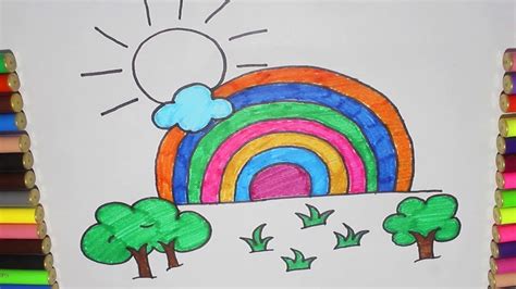 How To Draw A Rainbow On Paper How To Draw A Realistic Rainbow