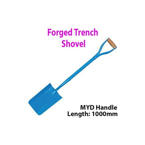 Solid Forged Steel 1000mm Trench Digging Shovel Myd Handle Gardening
