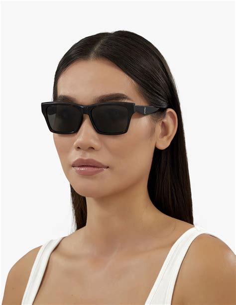 shop saint laurent sl m104 squared sunglasses on rinascente