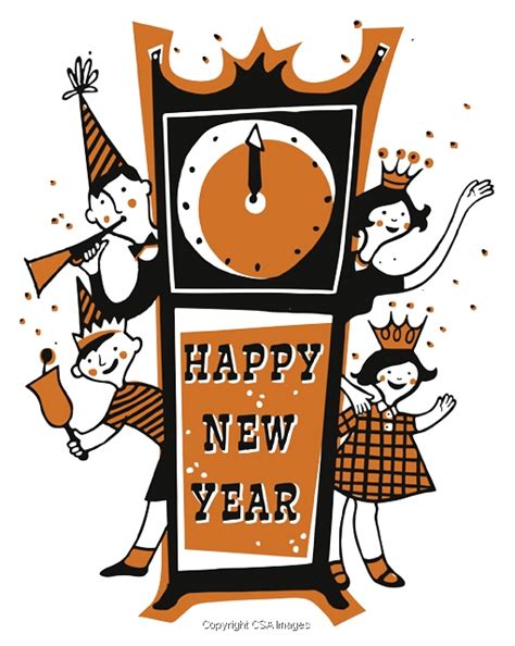 Vintage New Years Eve Clip Art