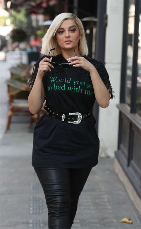 Bebe Rexha In A Black Leather Pants Was Seen Out In London 07112019 3