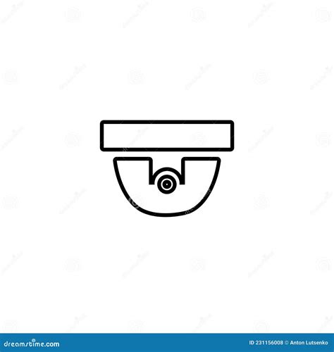 Monitoring Camera Icon On A White Background Stock Vector