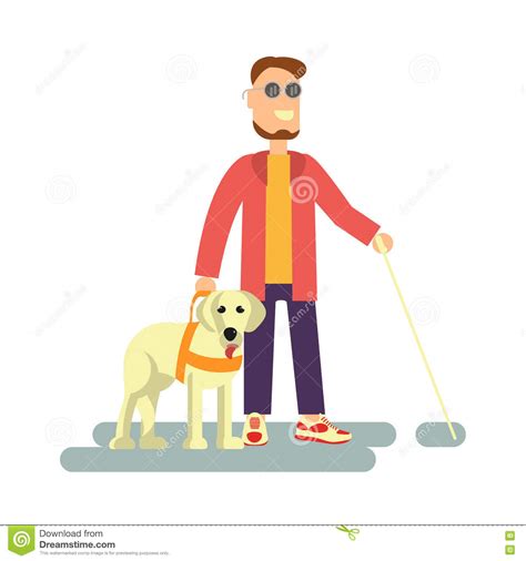 Blind Person Or Businessman Falling From The Cliff Edge Vector Cartoon