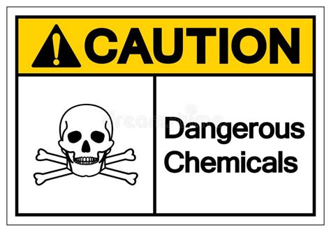 Caution Dangerous Chemicals Symbol Sign Vector Illustration Isolate