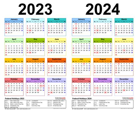 2023-24 Calendar Printable Free
