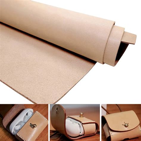 Vegetable Tanned Leather Mm Thick Cowhide Skin Genuine Leather Square