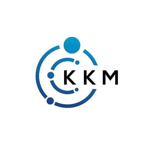 Kkm Letter Technology Logo Design On White Background Kkm Creative