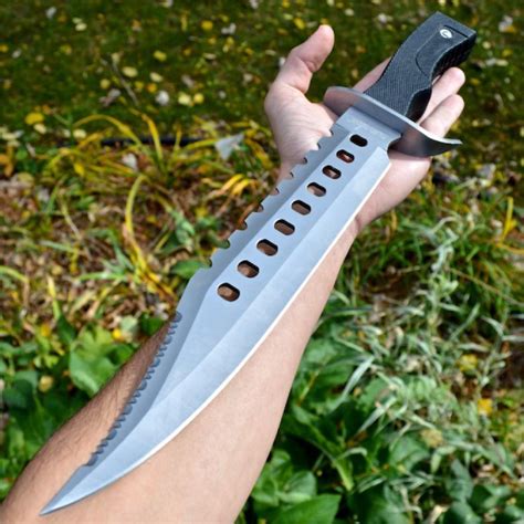 New 17 Tactical Hunting Rambo Full Tang Fixed Blade Knife