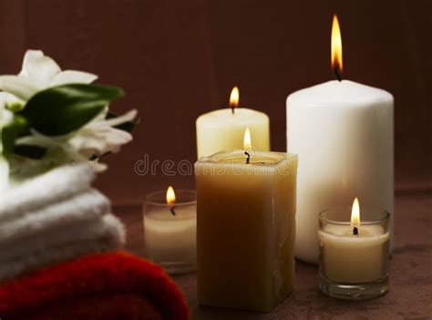 Massage Stones Cairn In A Wellness Holistic Spa Stock Image Image Of Candles Aromatherapy
