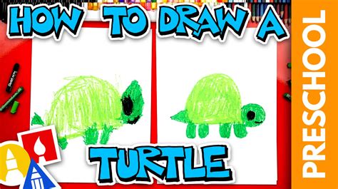 How To Draw A Turtle Preschool Art For Kids Hub