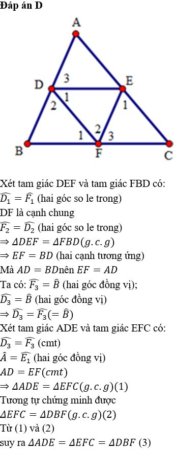 Cho tam giác ABC D là trung điểm của AB Đường thẳng qua D và song song