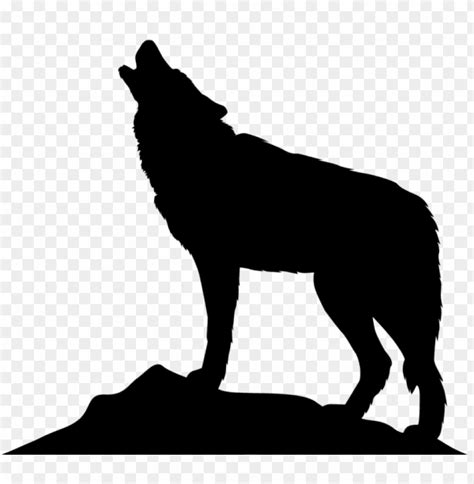 Howling Wolf Silhouette Png Free Png Images Toppng