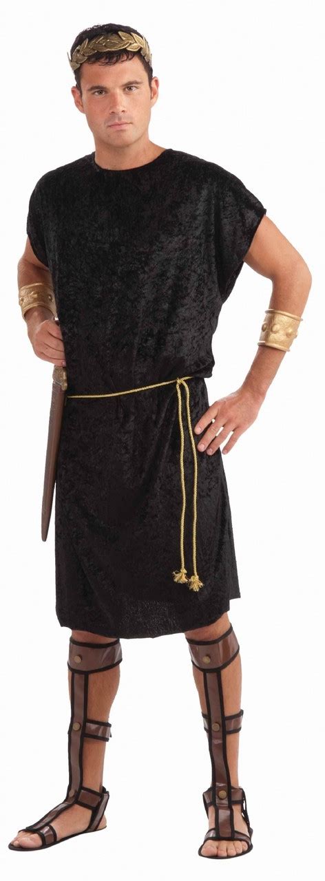 Versatile Black Tunic Roman Toga Costume The Costume Shoppe