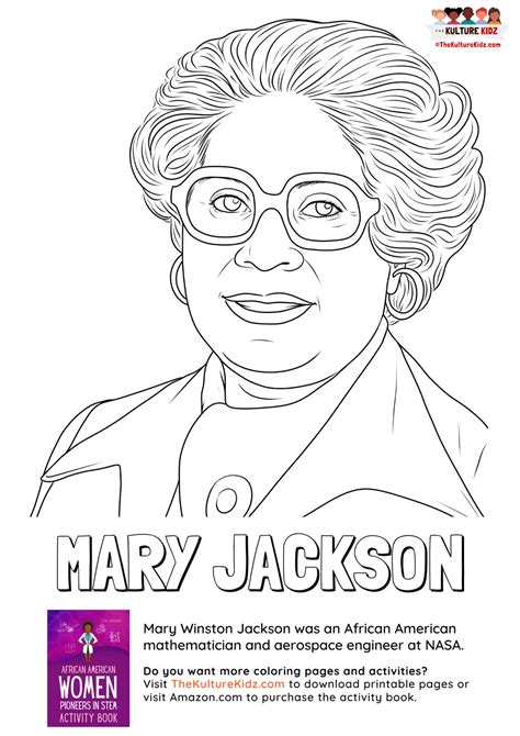Mary Jackson Coloring Page The Kulture Kidz