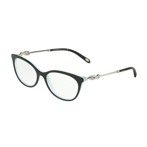 tiffany 0tf2142b full rim oval womens eyeglasses size 51 black striped blue