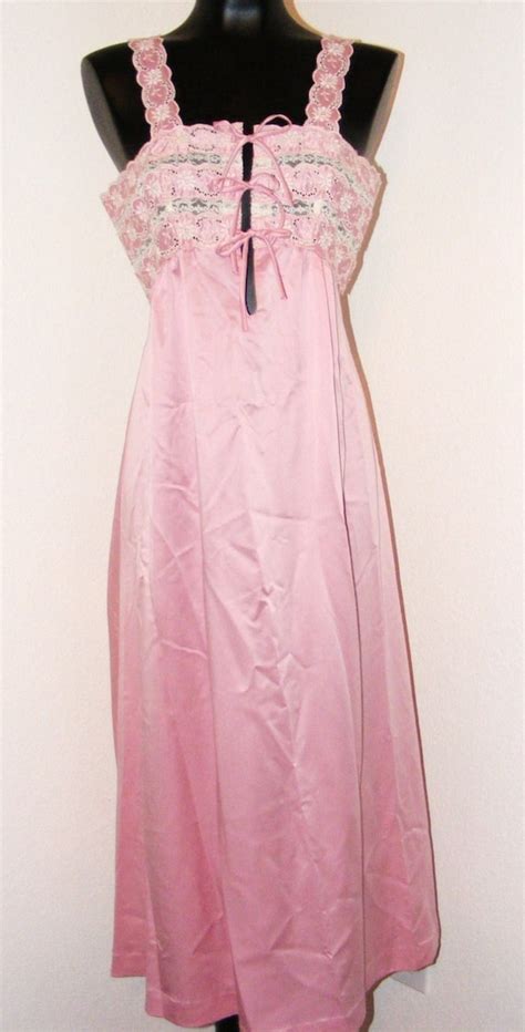 vintage nightgown in pink gem