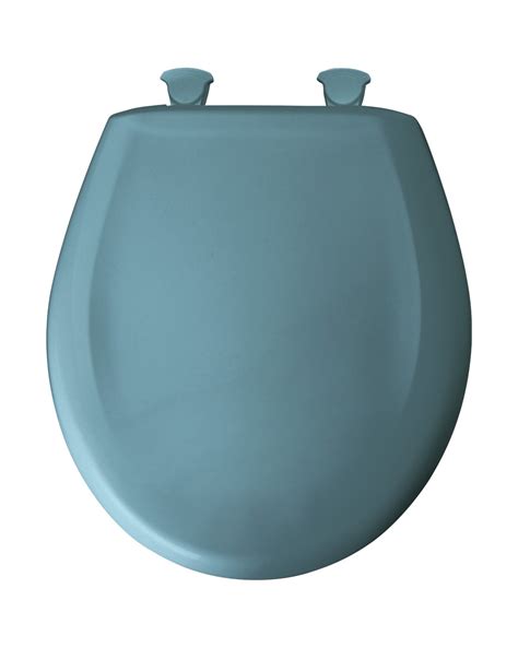 Bemis 200slowt064 Regency Blue Easy Close Round Plastic Toilet Seat