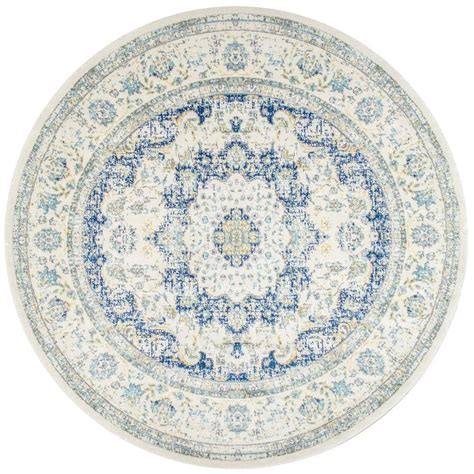 Nuloom Verona Blue 8 Ft X 8 Ft Round Area Rug Rzbd07a 7100710r The