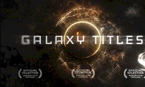 Download Epic Galaxy Titles G4ds Galaxy Movie After Effects Galaxy