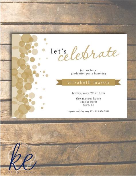 Although invitation letters are mostly used to invite people to social events, they can also be used when applying great invitation letters are brief and easy to understand. Le't Celebrate Graduation Party Invitation | Graduation party invitations, Party invitations ...