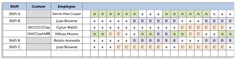 Availability Schedule Template Excel