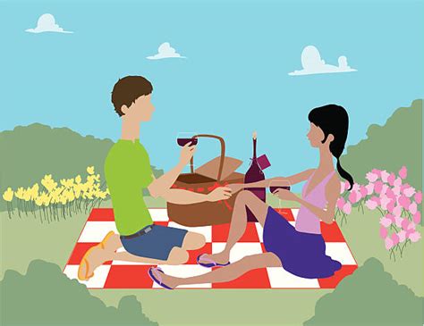 silhouette of a couple picnic illustrations royalty free vector graphics and clip art istock