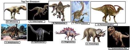 Top Ten Dinosaurs By Jgodzilla1212 On Deviantart
