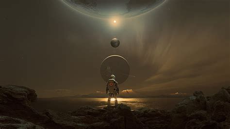 Astronaut Wallpaper Artwork Digital Art Science Fiction Space
