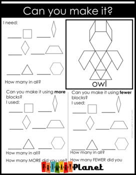 Choose your favorite and play for free! Pattern Block Puzzles Freebie! by Primary Planet by Hilary ...