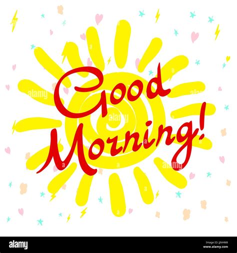 Good Morning My Sunshine Hand Drawn Typographic Design Calligraphic