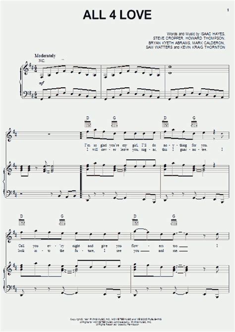 All 4 Love Piano Sheet Music Onlinepianist