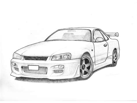 Nissan R Skyline Drawing