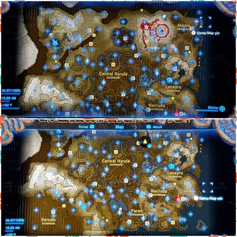 Botw Map Of All Shrines World Map