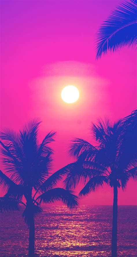 Background Iphone Iphone Wallpaper Pink Summer Sunset