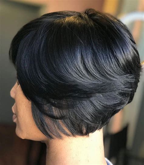 Part your hair in the middle, choose black color for your hair, and get a straight cut. New Hairstyle | Really Short Haircuts For Black Women ...