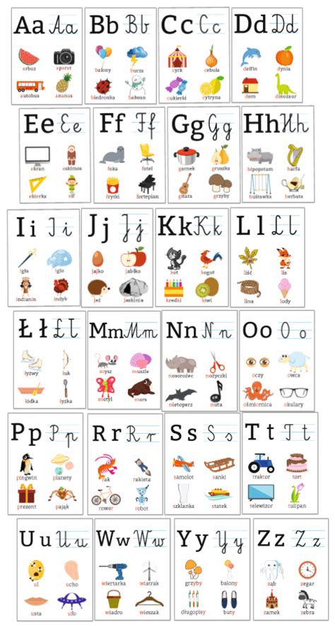 An Alphabet Poster With Different Letters And Numbers