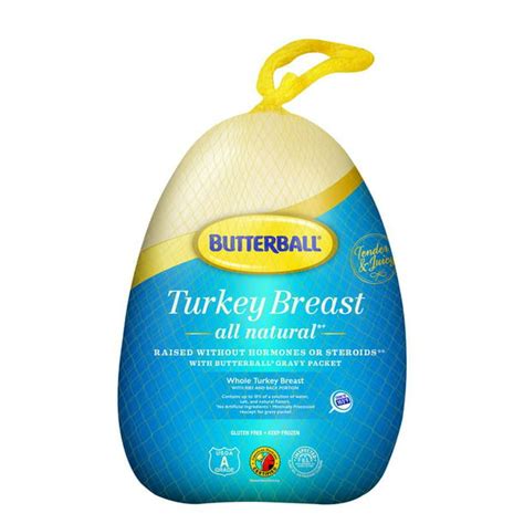 butterball all natural whole turkey breast frozen 5 5 8 5 lbs