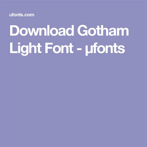 Download Gotham Light Font µfonts Sitios