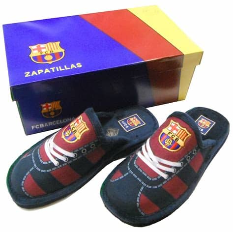 Zapatillas de estar en casa, cómodas y de calidad. Zapatillas de estar por casa del F.C.Barcelona.