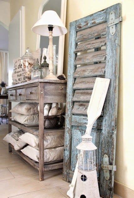Coastal Decorating With Shutters Wall Decor And More Rustic Beach